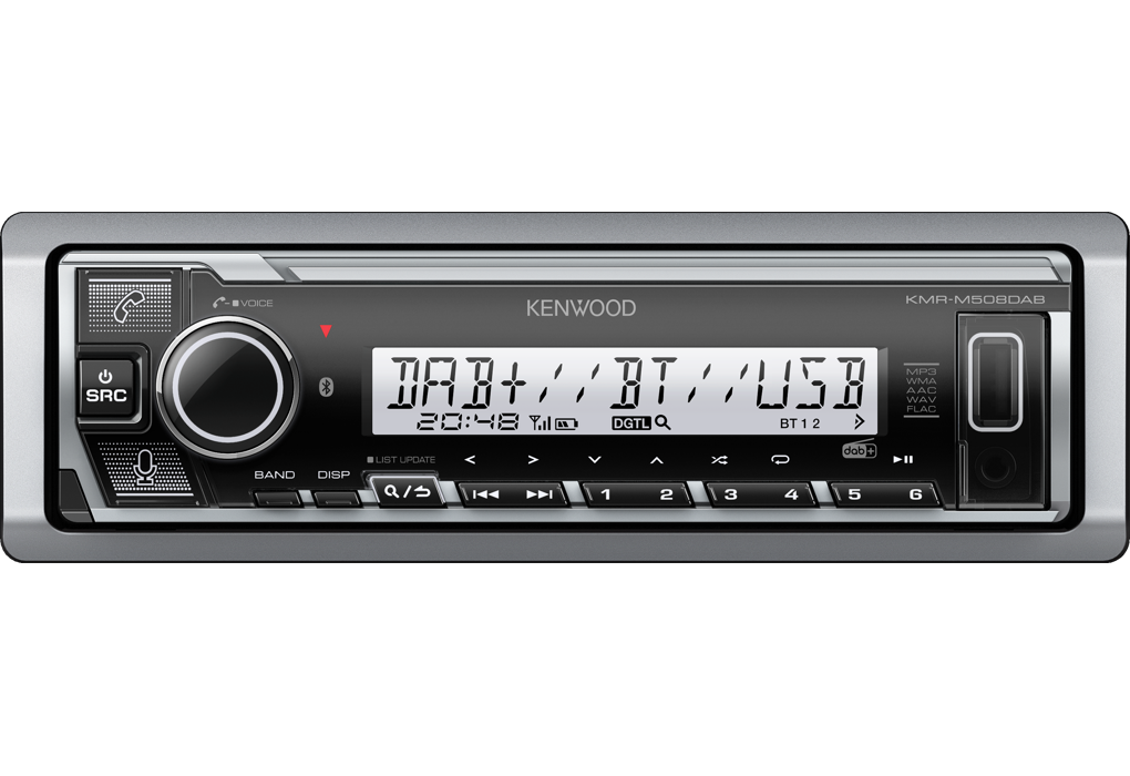 Kenwood KMR-M508DAB Marine Digital Media Receiver DAB+ Bluetooth & Amazon Alexa Voice Service