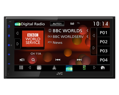 JVC KW-M695DBW 6.8" Wireless CarPlay Wireless Android Auto DAB+ Bluetooth Screen Mirroring Stereo