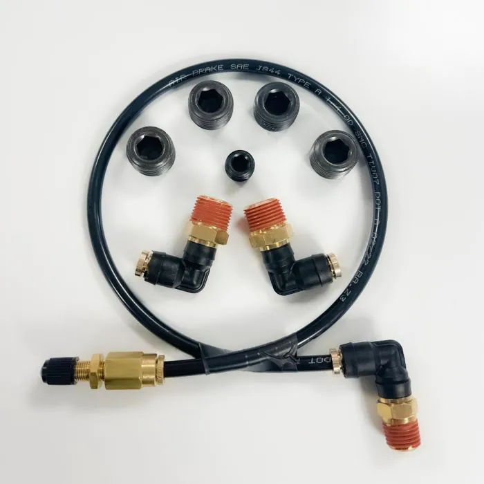 CompressAir (4 Gallon Pancake) Tank Fitting Kit For Management With 1/4" Lines