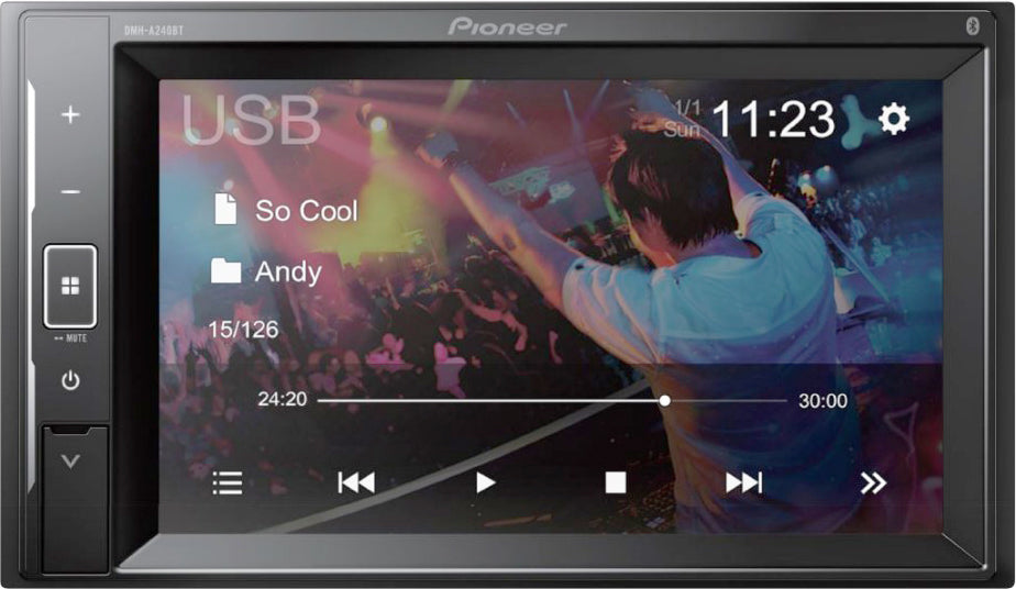 Pioneer DMH-A240BT 6.2” Double Din, Bluetooth, Weblink, USB Stereo