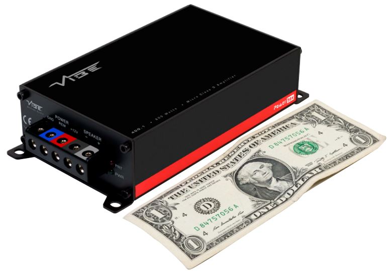 Vibe POWERBOX 400.1M-V7 - Class D Mono 400 Watts RMS Micro Amplifier