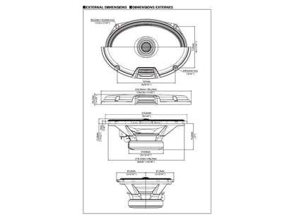 Alpine R2-S69 - 6"X9" 2-Way Coaxial R-Series Speakers