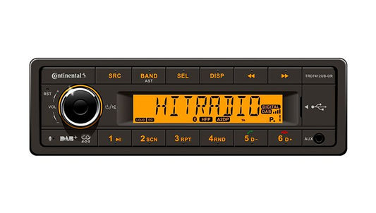 VDO Continental TRDW312UB-OR Retro Classic Bluetooth DAB+ USB Tuner Stereo