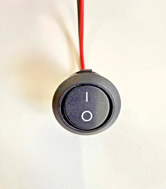CAS-ROCKER - Round Black On/Off Rocker Switch