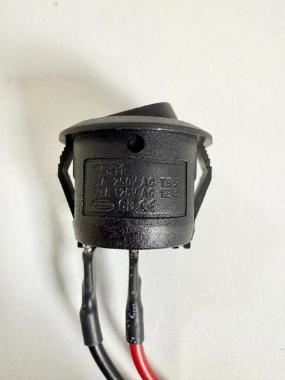 CAS-ROCKER - Round Black On/Off Rocker Switch