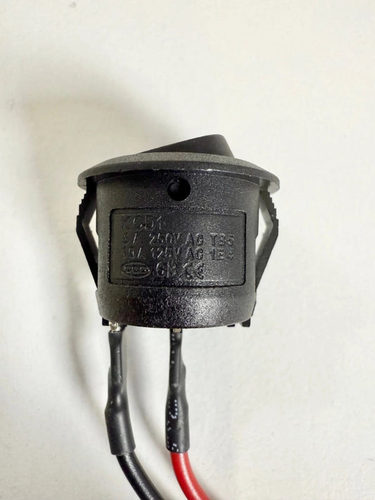 CAS-ROCKER - Round Black On/Off Rocker Switch