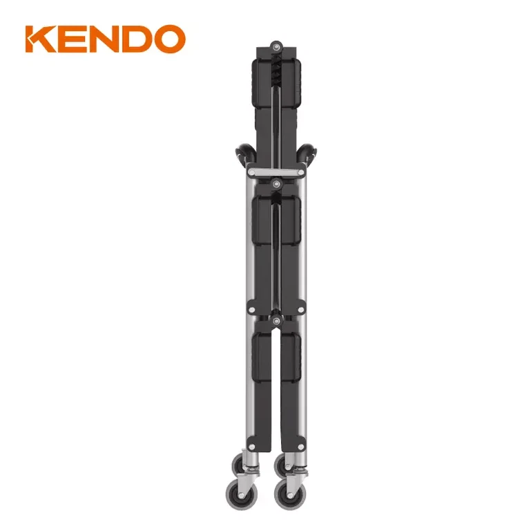 Kendo 90339 - 3 Tier Folding Workshop Trolley Garage Tool Cart 60kg Tot Weight Capacity Brakes