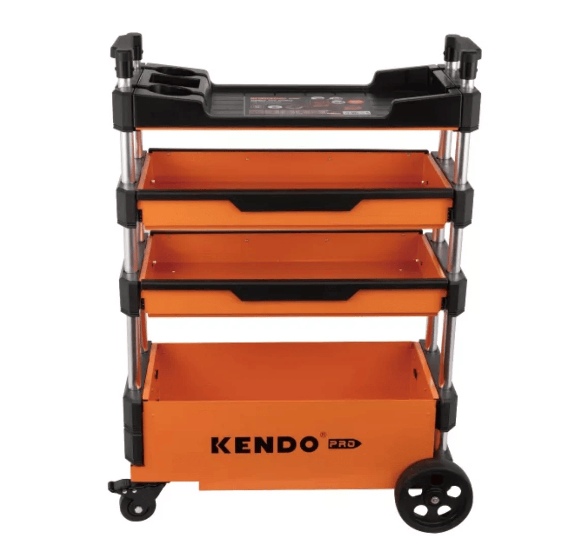 Kendo 90333 - Tool Trolley Cart Roller Cabinet Heavy Duty Garage Workshop Collapsable