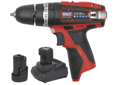 Sealey CP1201KIT 12V SV12 Series Ø10mm Hammer Drill/Driver Kit - 2 Batteries