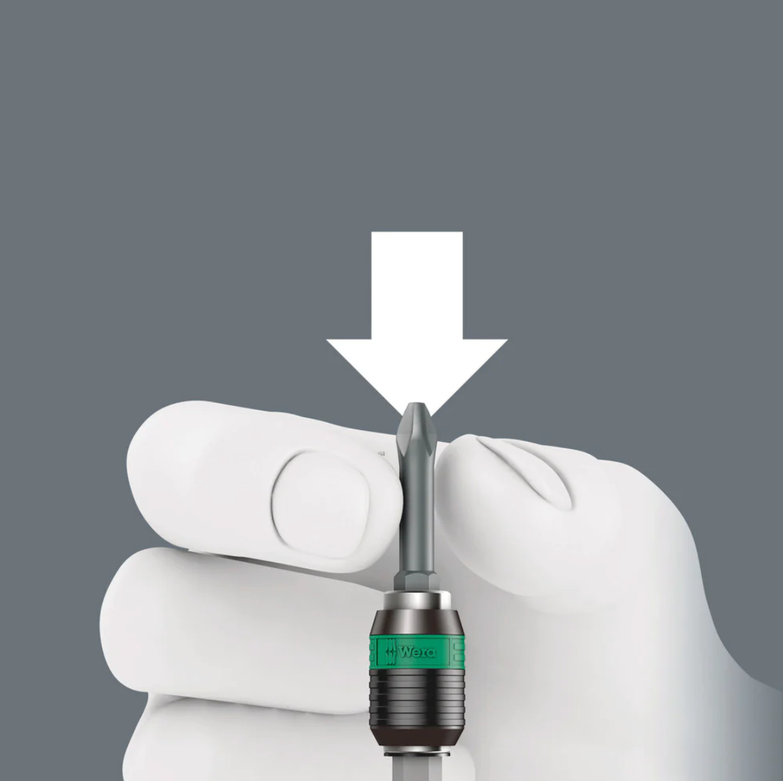 Wera 05023461001 416 RA T-handle bitholding screwdriver with ratchet function and Rapidaptor quick-release chuck, 1/4 x 45 mm