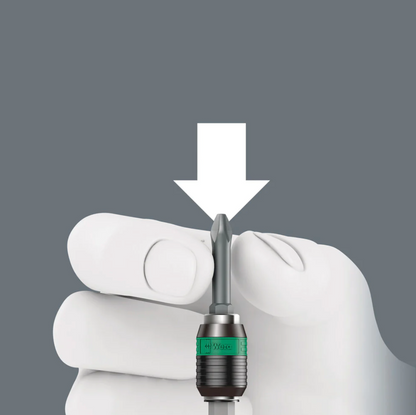 Wera 05023461001 416 RA T-handle bitholding screwdriver with ratchet function and Rapidaptor quick-release chuck, 1/4 x 45 mm