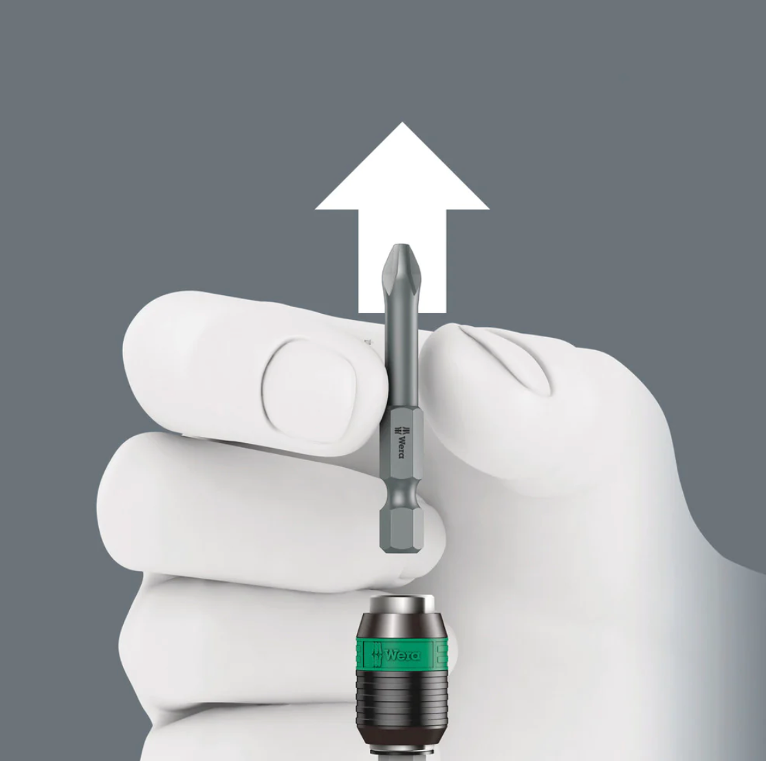 Wera 05023461001 416 RA T-handle bitholding screwdriver with ratchet function and Rapidaptor quick-release chuck, 1/4 x 45 mm