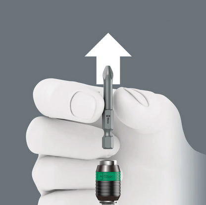 Wera 05023461001 416 RA T-handle bitholding screwdriver with ratchet function and Rapidaptor quick-release chuck, 1/4 x 45 mm