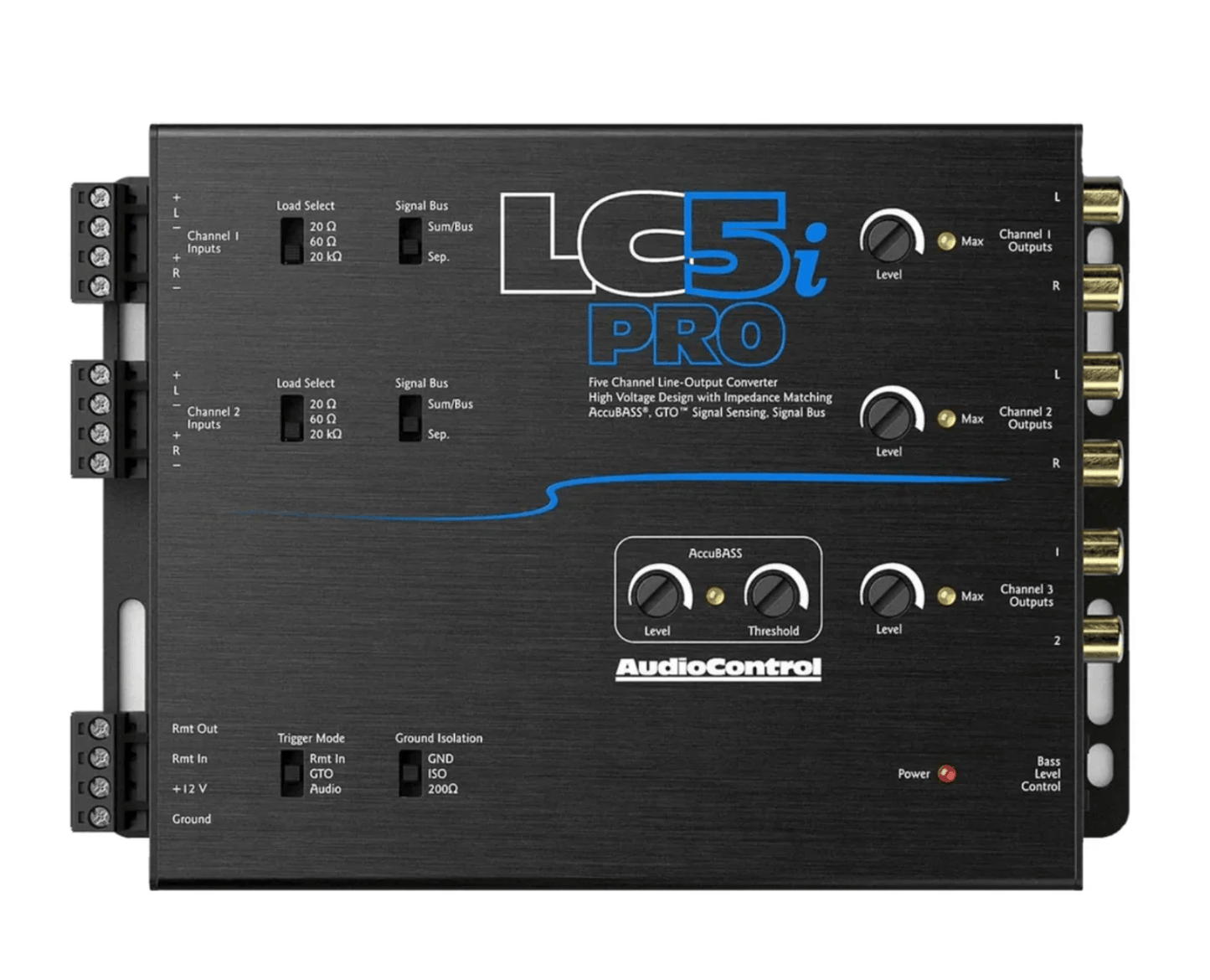 AudioControl LC5i PRO - 5 Channel Line Out Converter With AccuBass Dash Remote Inc