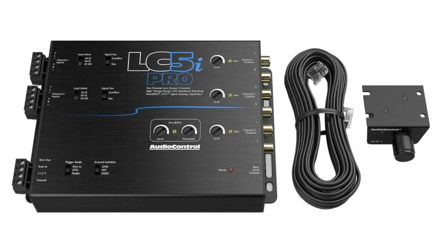 AudioControl LC5i PRO - 5 Channel Line Out Converter With AccuBass Dash Remote Inc