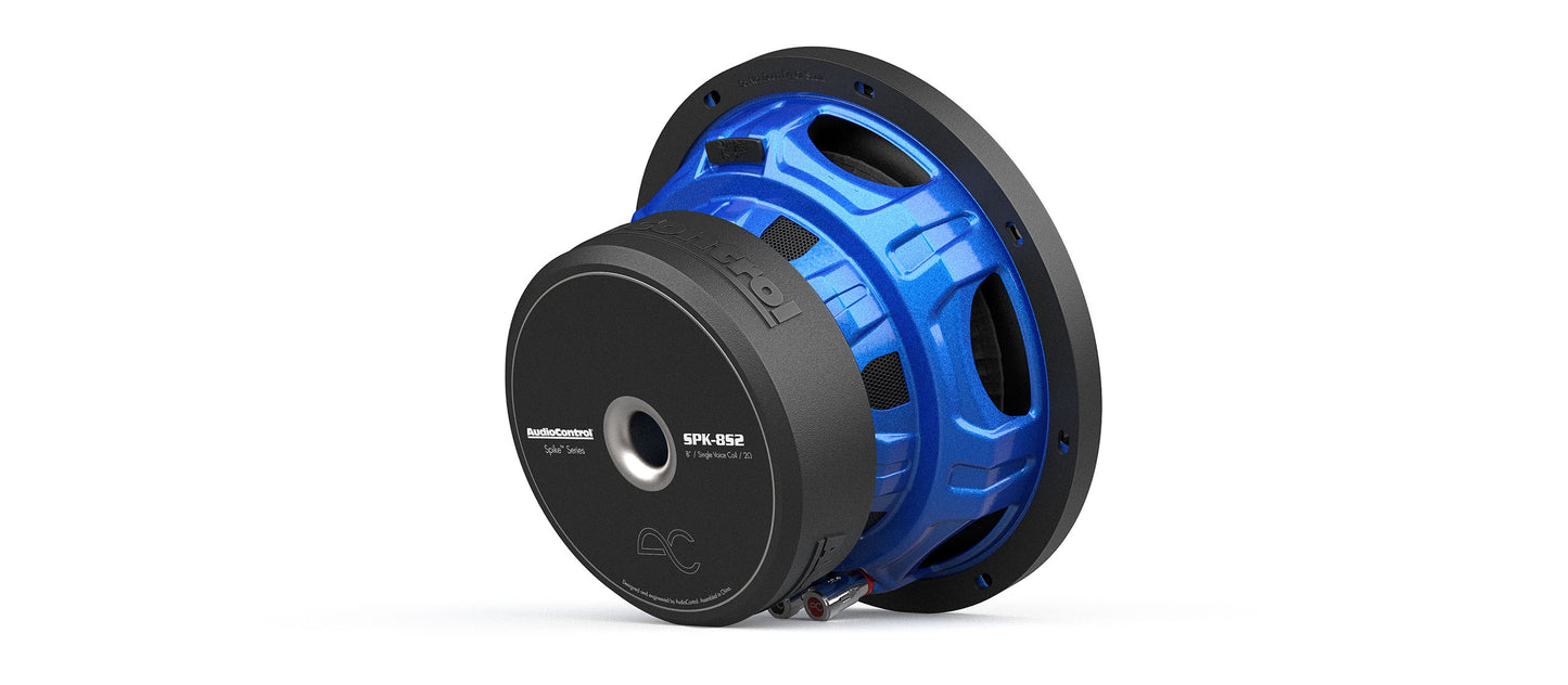 AudioControl SPK-8S2 Spike Series 8-Inch Single 2-ohm High-Performance Subwoofer