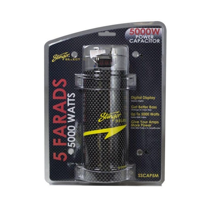 Stinger Select - Carbon Fiber 5 Farad Digital Capacitor upto 5000W