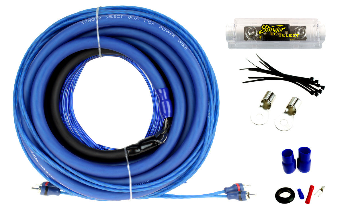Stinger Select SSK0 - 1/0 Gauge 1500W Complete Amplifer Wiring Kit