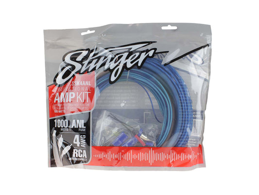 Stinger Select SSK4ANL - 4 Gauge 1000W Complete AMP Wiring Kit