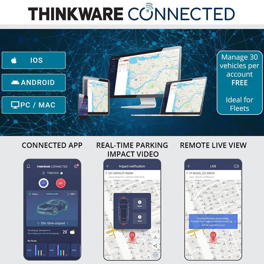 Thinkware U1000 Plus 4K UHD 1CH Front Only Dash Cam WiFi Bluetooth 64GB SD Card