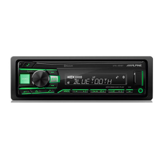Alpine UTE-201BT Mechless Digital Media Receiver with Bluetooth MP3 USB RDS Tuner