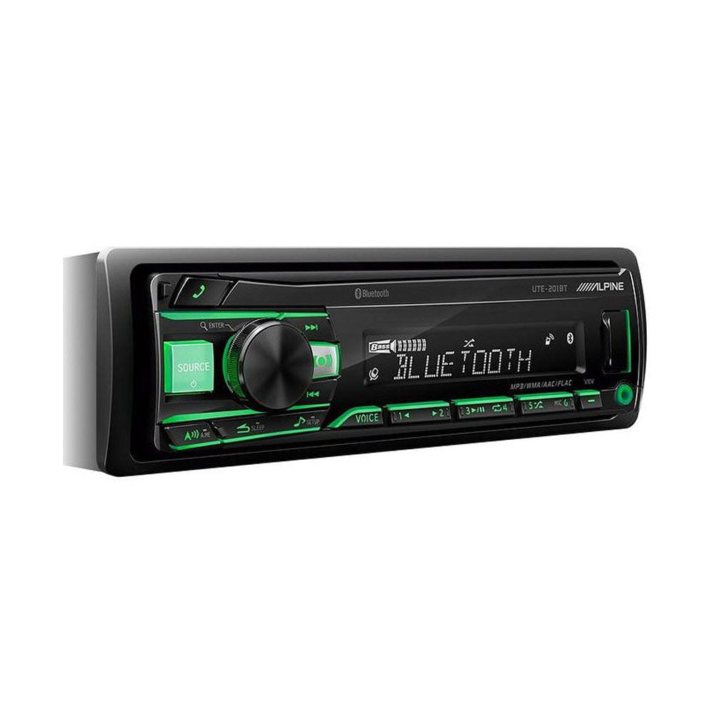 Alpine UTE-201BT Mechless Digital Media Receiver with Bluetooth MP3 USB RDS Tuner