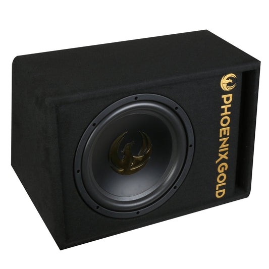 Phoenix Gold Z12AB 12″ Active Ported Subwoofer 1000W with Wiring Kit